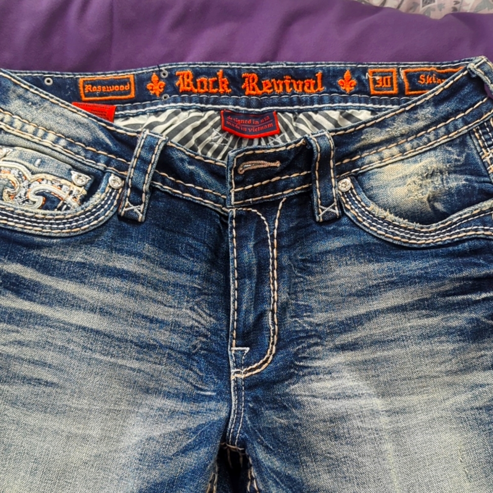 Rock revival skinny jean rosewood size 30